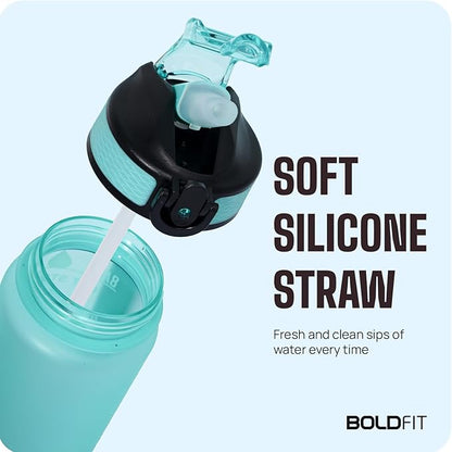 Boldfit Water Bottles Sipper Bottle For Adults, Kids,Unbreakable Motivational Water Bottle Time Mark Sipper With Straw & Time For Gym Office School Home Water Bottle for Kids