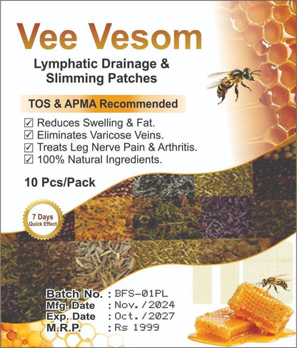 🎉Bee Venom Lymphatic Drainage & Slimming Foot Patches 🌿👣 (10 Patches)😍