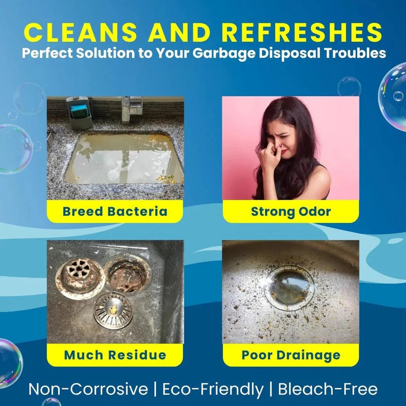 Foaming Drain Cleaning Tablets for Sink, Pipes & Disposal