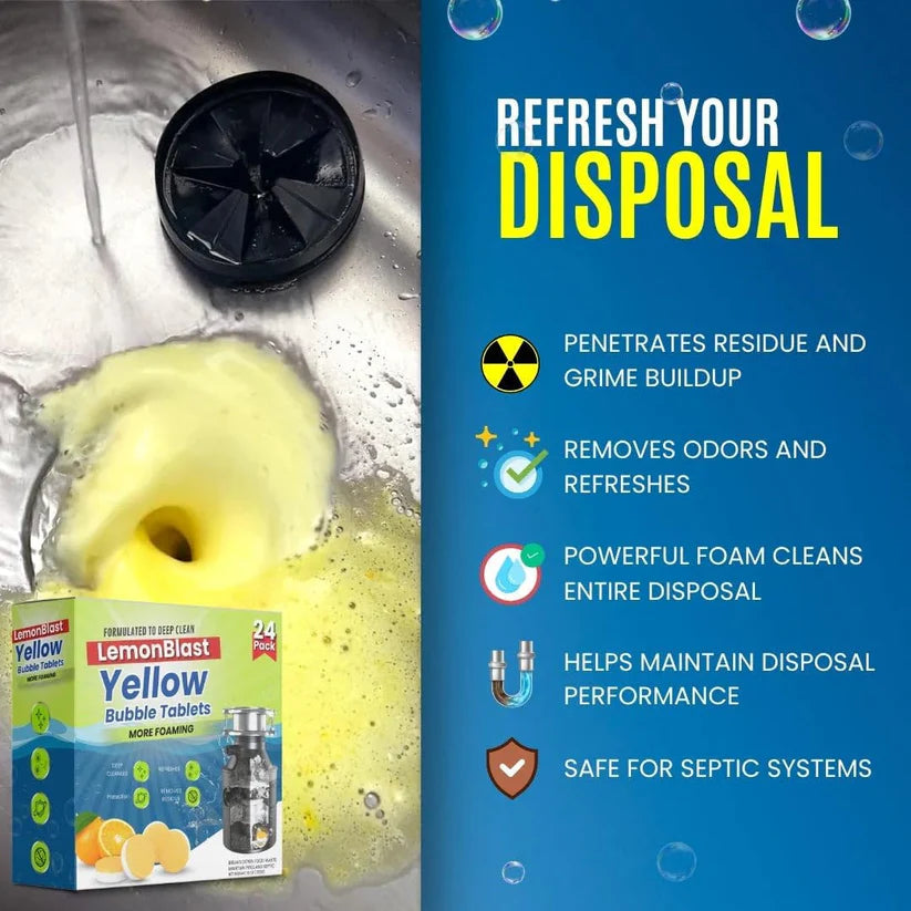 Foaming Drain Cleaning Tablets for Sink, Pipes & Disposal
