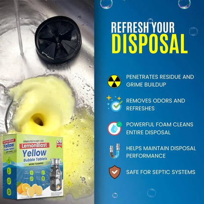 Foaming Drain Cleaning Tablets for Sink, Pipes & Disposal